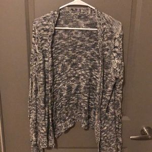 Black and white speckled cardigan